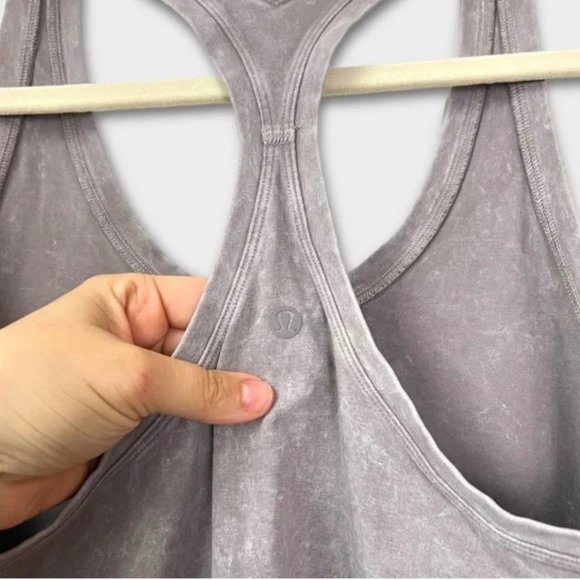 Lululemon Cool Racerback II Dye Washed Half Moon Tank Top Acid Wash Size 10 - Picture 7 of 7